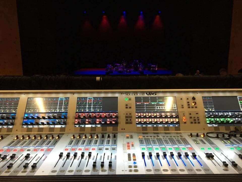 A Soundcraft Vi6 before doors