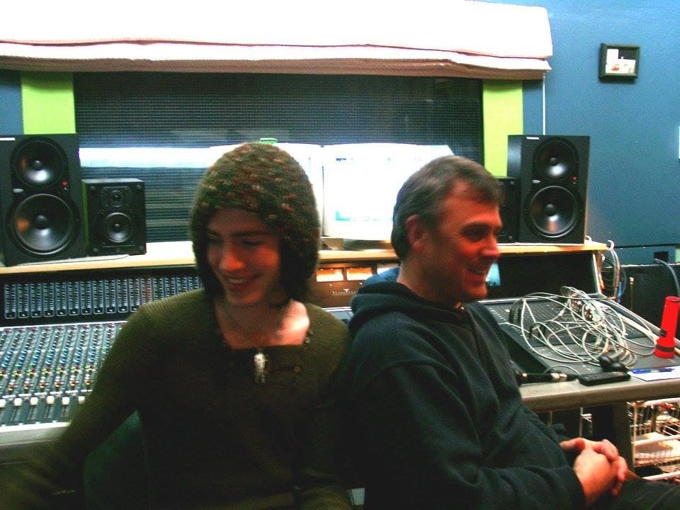 In the studio with a young artist
